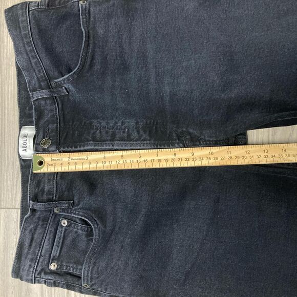 Agolde Riley Long Straight Jeans In Compilation Wash (Black) Size 32 - Picture 4 of 8